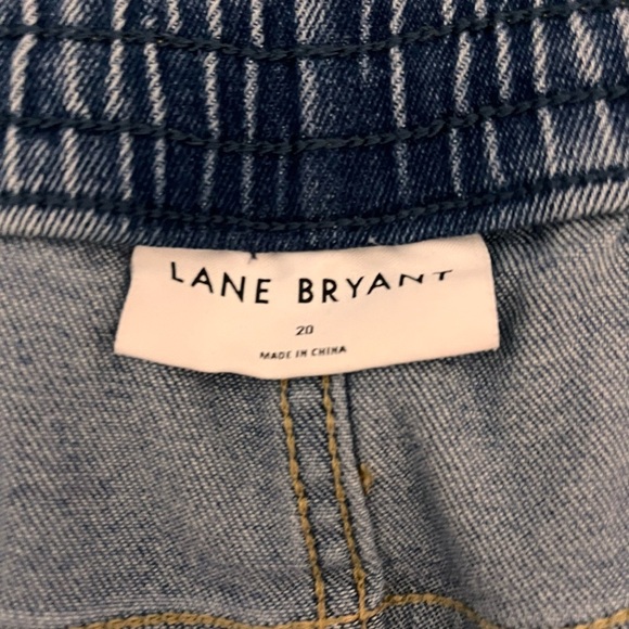 Lane Bryant size 20W pull on splatter straight leg denim jeans - Picture 3 of 7